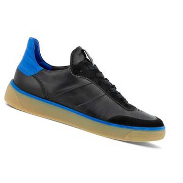 Chaussures Casual Ecco Strada Tray M Laced Homme Noir Bleu | FR 496AHK